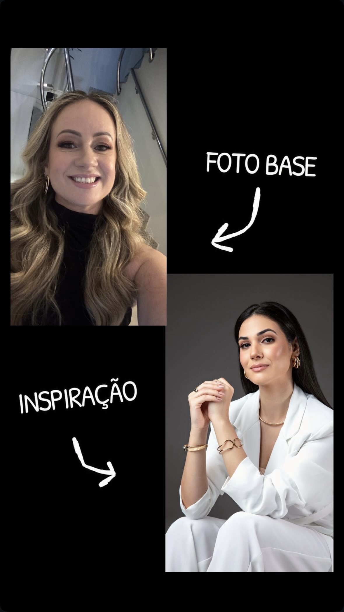 Foto base e inspiração da cliente 1