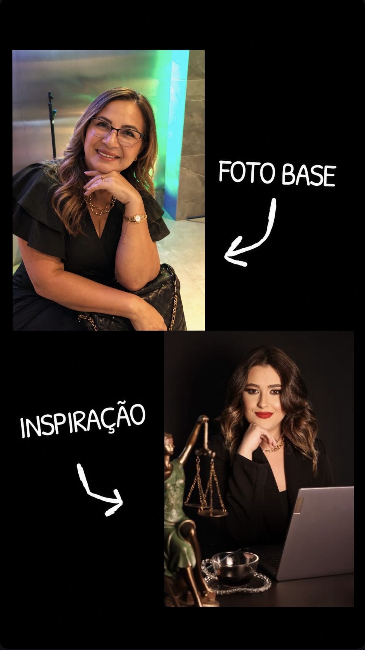 Foto base e inspiração da cliente 2