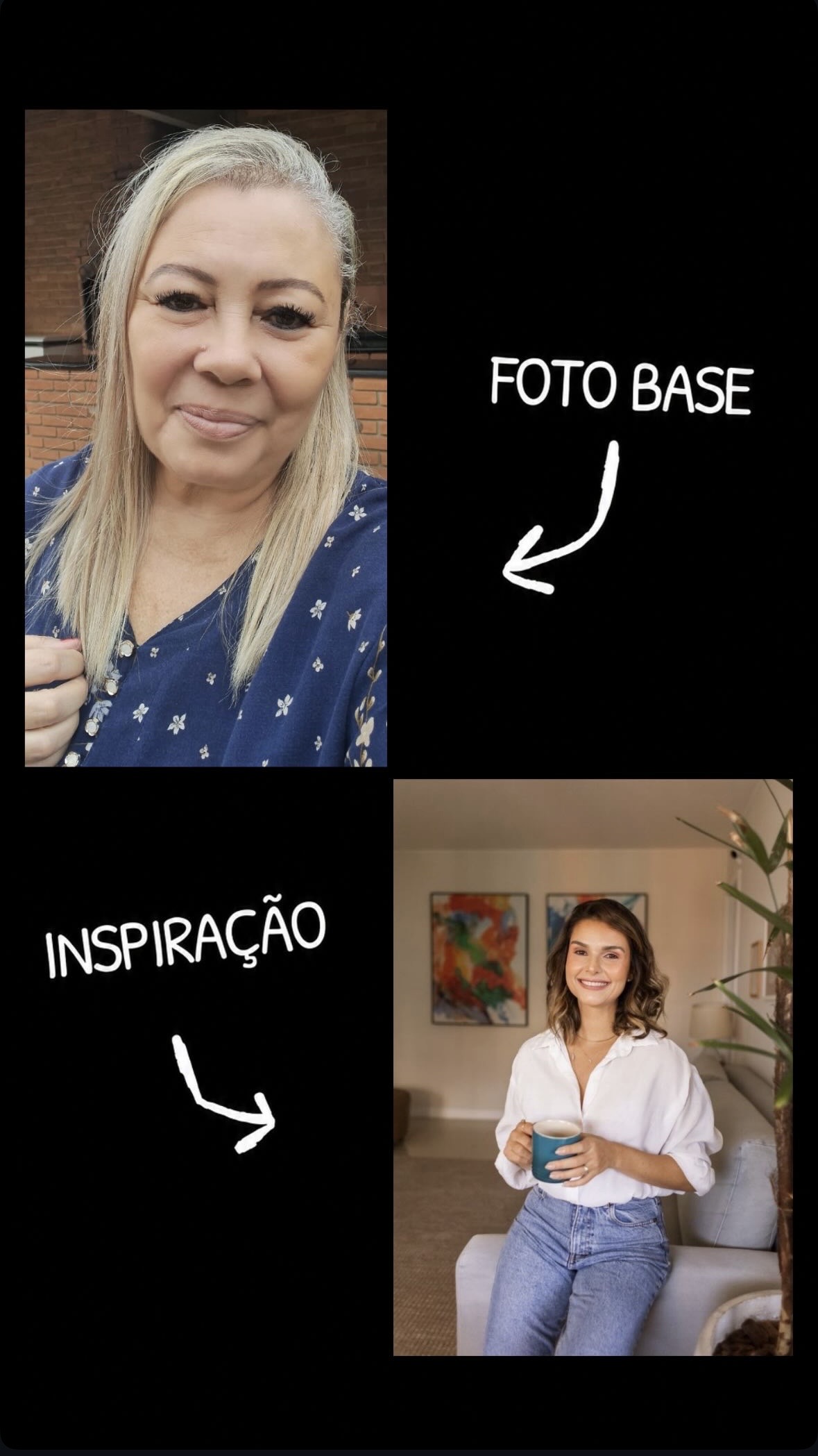 Foto base e inspiração da cliente 3